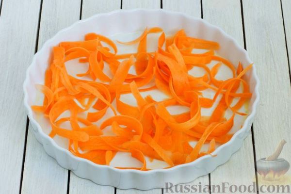 Кольраби, запечённая с морковью и сыром